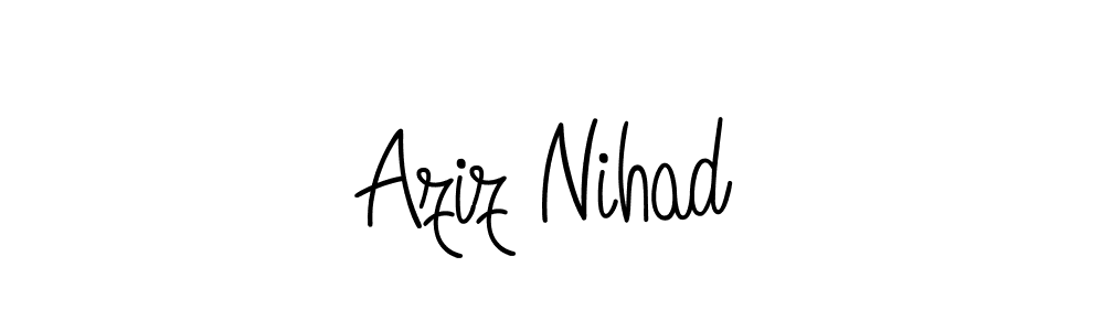Also You can easily find your signature by using the search form. We will create Aziz Nihad name handwritten signature images for you free of cost using Angelique-Rose-font-FFP sign style. Aziz Nihad signature style 5 images and pictures png