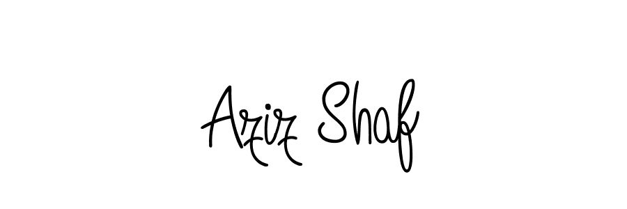 The best way (Angelique-Rose-font-FFP) to make a short signature is to pick only two or three words in your name. The name Aziz Shaf include a total of six letters. For converting this name. Aziz Shaf signature style 5 images and pictures png