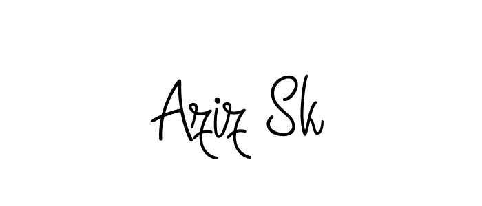 Aziz Sk stylish signature style. Best Handwritten Sign (Angelique-Rose-font-FFP) for my name. Handwritten Signature Collection Ideas for my name Aziz Sk. Aziz Sk signature style 5 images and pictures png