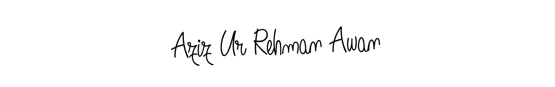 Make a beautiful signature design for name Aziz Ur Rehman Awan. With this signature (Angelique-Rose-font-FFP) style, you can create a handwritten signature for free. Aziz Ur Rehman Awan signature style 5 images and pictures png