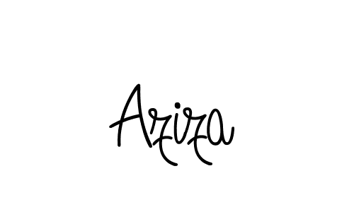 You should practise on your own different ways (Angelique-Rose-font-FFP) to write your name (Aziza) in signature. don't let someone else do it for you. Aziza signature style 5 images and pictures png
