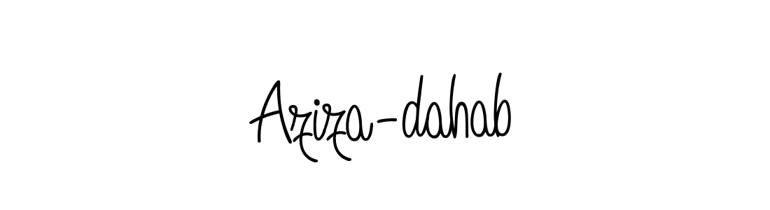 Design your own signature with our free online signature maker. With this signature software, you can create a handwritten (Angelique-Rose-font-FFP) signature for name Aziza-dahab. Aziza-dahab signature style 5 images and pictures png