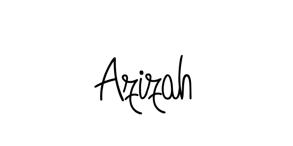 Design your own signature with our free online signature maker. With this signature software, you can create a handwritten (Angelique-Rose-font-FFP) signature for name Azizah. Azizah signature style 5 images and pictures png