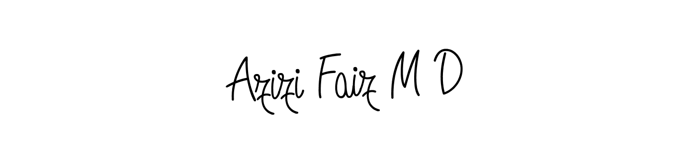 You should practise on your own different ways (Angelique-Rose-font-FFP) to write your name (Azizi Faiz M D) in signature. don't let someone else do it for you. Azizi Faiz M D signature style 5 images and pictures png