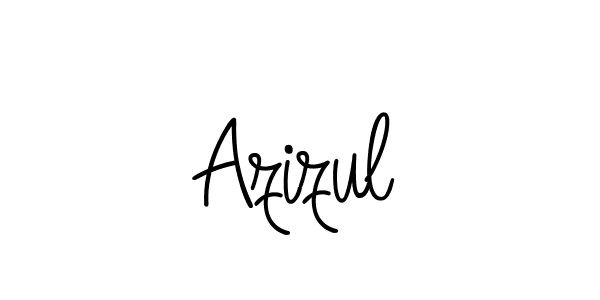 Use a signature maker to create a handwritten signature online. With this signature software, you can design (Angelique-Rose-font-FFP) your own signature for name Azizul. Azizul signature style 5 images and pictures png