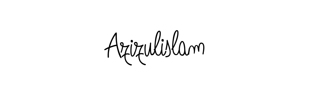 Use a signature maker to create a handwritten signature online. With this signature software, you can design (Angelique-Rose-font-FFP) your own signature for name Azizulislam. Azizulislam signature style 5 images and pictures png
