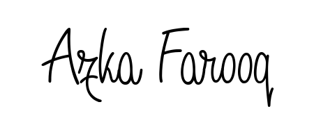 The Angelique-Rose-font-FFP typeface gives name Azka Farooq a refined look. Suitable for certificates, diplomas, and official verification. Azka Farooq signature style 5 images and pictures png