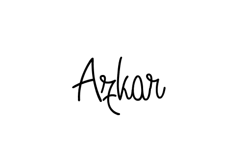 Make a beautiful signature design for name Azkar. With this signature (Angelique-Rose-font-FFP) style, you can create a handwritten signature for free. Azkar signature style 5 images and pictures png