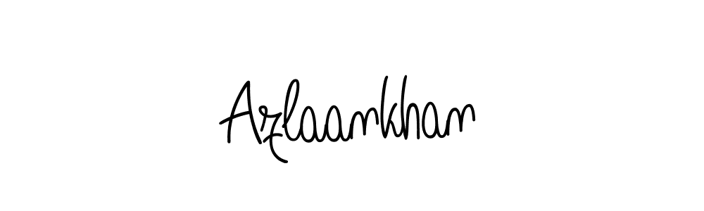 Use a signature maker to create a handwritten signature online. With this signature software, you can design (Angelique-Rose-font-FFP) your own signature for name Azlaankhan. Azlaankhan signature style 5 images and pictures png
