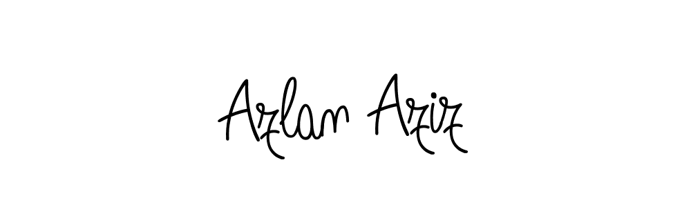 How to make Azlan Aziz name signature. Use Angelique-Rose-font-FFP style for creating short signs online. This is the latest handwritten sign. Azlan Aziz signature style 5 images and pictures png