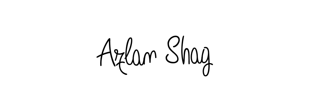 How to make Azlan Shag name signature. Use Angelique-Rose-font-FFP style for creating short signs online. This is the latest handwritten sign. Azlan Shag signature style 5 images and pictures png