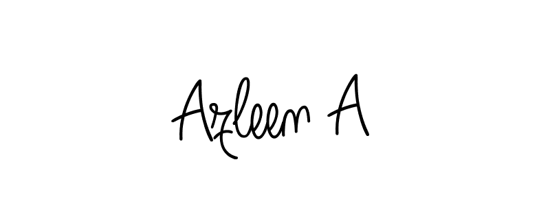 Make a beautiful signature design for name Azleen A. With this signature (Angelique-Rose-font-FFP) style, you can create a handwritten signature for free. Azleen A signature style 5 images and pictures png