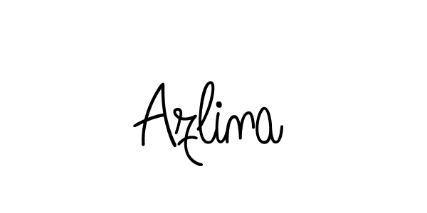 Make a beautiful signature design for name Azlina. With this signature (Angelique-Rose-font-FFP) style, you can create a handwritten signature for free. Azlina signature style 5 images and pictures png