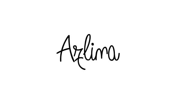 You should practise on your own different ways (Angelique-Rose-font-FFP) to write your name (Azlina) in signature. don't let someone else do it for you. Azlina signature style 5 images and pictures png