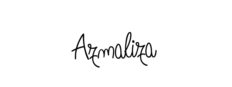 Use a signature maker to create a handwritten signature online. With this signature software, you can design (Angelique-Rose-font-FFP) your own signature for name Azmaliza. Azmaliza signature style 5 images and pictures png