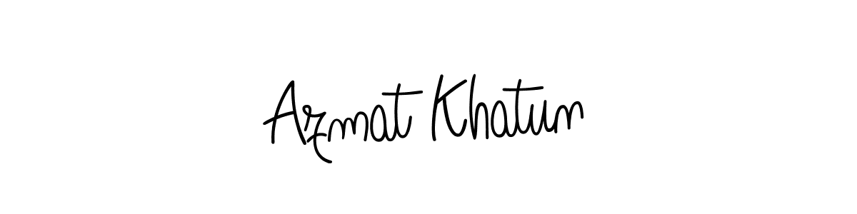 Design your own signature with our free online signature maker. With this signature software, you can create a handwritten (Angelique-Rose-font-FFP) signature for name Azmat Khatun. Azmat Khatun signature style 5 images and pictures png