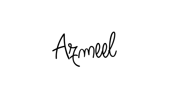 You should practise on your own different ways (Angelique-Rose-font-FFP) to write your name (Azmeel) in signature. don't let someone else do it for you. Azmeel signature style 5 images and pictures png