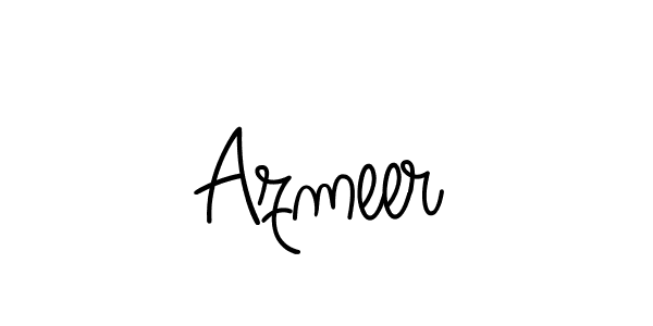 Make a beautiful signature design for name Azmeer. With this signature (Angelique-Rose-font-FFP) style, you can create a handwritten signature for free. Azmeer signature style 5 images and pictures png