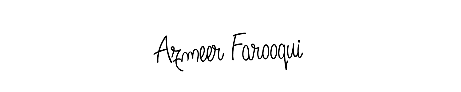 Make a beautiful signature design for name Azmeer Farooqui. With this signature (Angelique-Rose-font-FFP) style, you can create a handwritten signature for free. Azmeer Farooqui signature style 5 images and pictures png