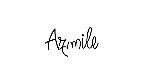 Create a beautiful signature design for name Azmile. With this signature (Angelique-Rose-font-FFP) fonts, you can make a handwritten signature for free. Azmile signature style 5 images and pictures png