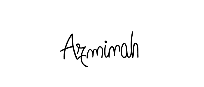 Create a beautiful signature design for name Azminah. With this signature (Angelique-Rose-font-FFP) fonts, you can make a handwritten signature for free. Azminah signature style 5 images and pictures png