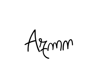 Make a beautiful signature design for name Azmn. With this signature (Angelique-Rose-font-FFP) style, you can create a handwritten signature for free. Azmn signature style 5 images and pictures png