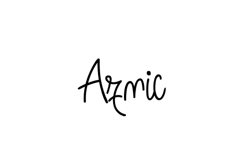 Create a beautiful signature design for name Aznic. With this signature (Angelique-Rose-font-FFP) fonts, you can make a handwritten signature for free. Aznic signature style 5 images and pictures png