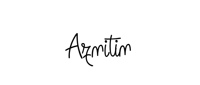 How to make Aznitin name signature. Use Angelique-Rose-font-FFP style for creating short signs online. This is the latest handwritten sign. Aznitin signature style 5 images and pictures png