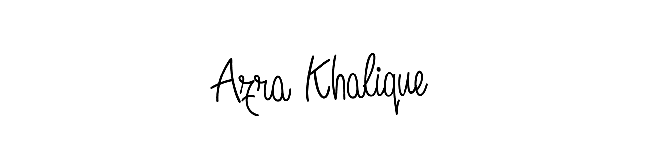 Design your own signature with our free online signature maker. With this signature software, you can create a handwritten (Angelique-Rose-font-FFP) signature for name Azra Khalique. Azra Khalique signature style 5 images and pictures png