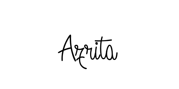 You should practise on your own different ways (Angelique-Rose-font-FFP) to write your name (Azrita) in signature. don't let someone else do it for you. Azrita signature style 5 images and pictures png
