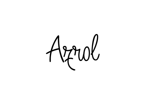 How to make Azrol name signature. Use Angelique-Rose-font-FFP style for creating short signs online. This is the latest handwritten sign. Azrol signature style 5 images and pictures png