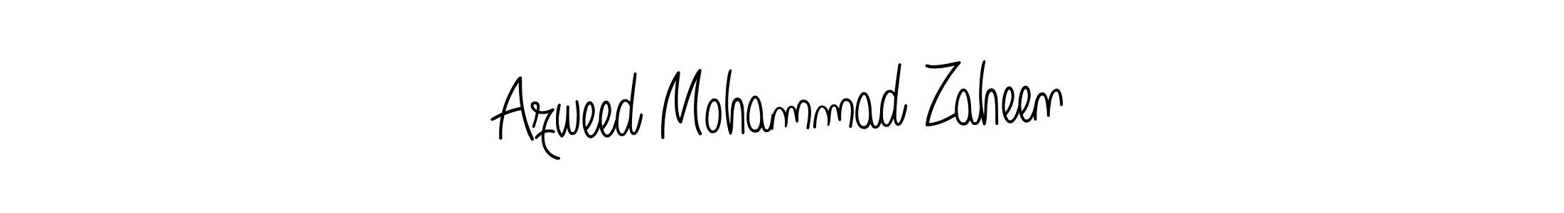 if you are searching for the best signature style for your name Azweed Mohammad Zaheen. so please give up your signature search. here we have designed multiple signature styles  using Angelique-Rose-font-FFP. Azweed Mohammad Zaheen signature style 5 images and pictures png