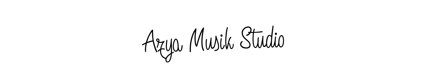 You should practise on your own different ways (Angelique-Rose-font-FFP) to write your name (Azya Musik Studio) in signature. don't let someone else do it for you. Azya Musik Studio signature style 5 images and pictures png