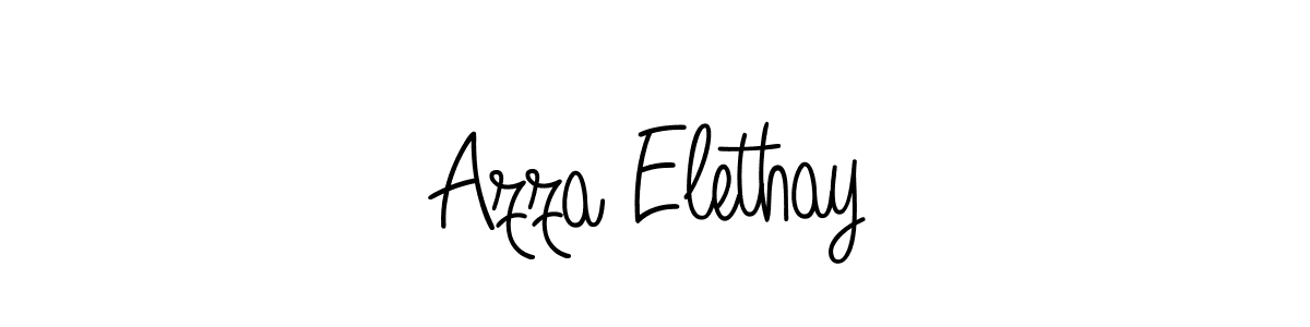 The best way (Angelique-Rose-font-FFP) to make a short signature is to pick only two or three words in your name. The name Azza Elethay include a total of six letters. For converting this name. Azza Elethay signature style 5 images and pictures png