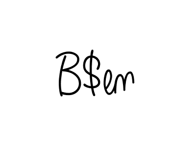 The best way (Angelique-Rose-font-FFP) to make a short signature is to pick only two or three words in your name. The name B$en include a total of six letters. For converting this name. B$en signature style 5 images and pictures png