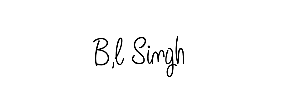 You should practise on your own different ways (Angelique-Rose-font-FFP) to write your name (B,l Singh) in signature. don't let someone else do it for you. B,l Singh signature style 5 images and pictures png