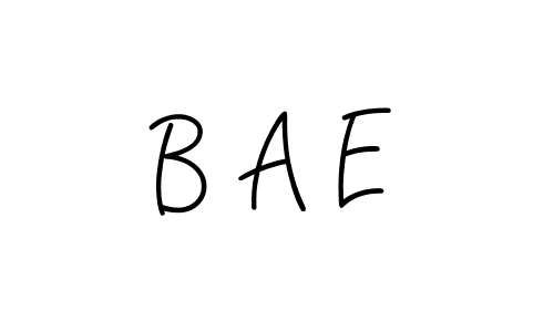 How to make B A E name signature. Use Angelique-Rose-font-FFP style for creating short signs online. This is the latest handwritten sign. B A E signature style 5 images and pictures png