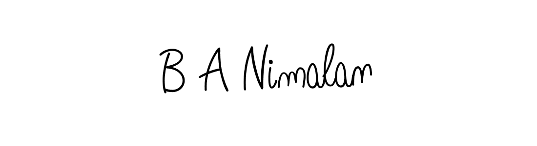 Check out images of Autograph of B A Nimalan name. Actor B A Nimalan Signature Style. Angelique-Rose-font-FFP is a professional sign style online. B A Nimalan signature style 5 images and pictures png