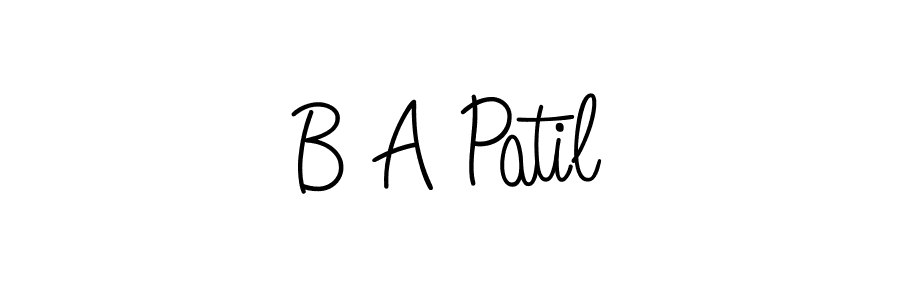How to Draw B A Patil signature style? Angelique-Rose-font-FFP is a latest design signature styles for name B A Patil. B A Patil signature style 5 images and pictures png