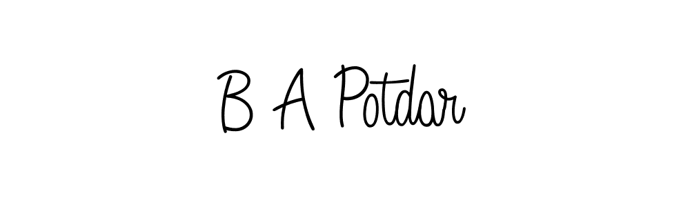 Create a beautiful signature design for name B A Potdar. With this signature (Angelique-Rose-font-FFP) fonts, you can make a handwritten signature for free. B A Potdar signature style 5 images and pictures png