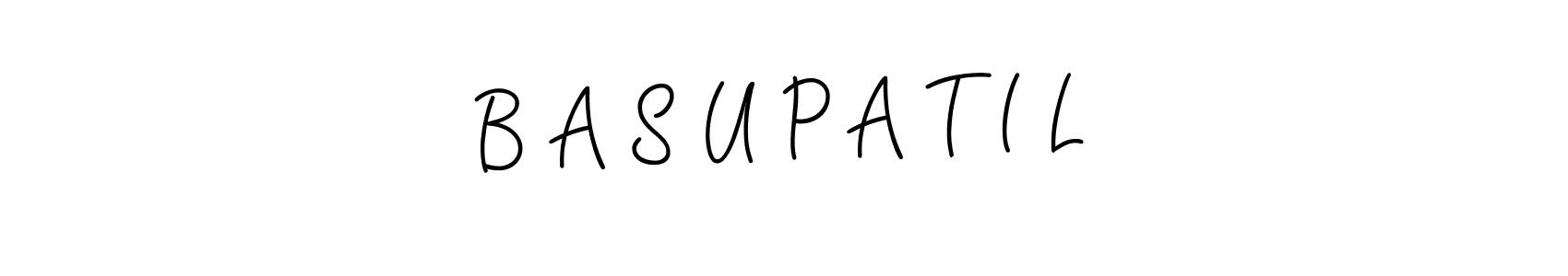 Make a beautiful signature design for name B A S U P A T I L. With this signature (Angelique-Rose-font-FFP) style, you can create a handwritten signature for free. B A S U P A T I L signature style 5 images and pictures png