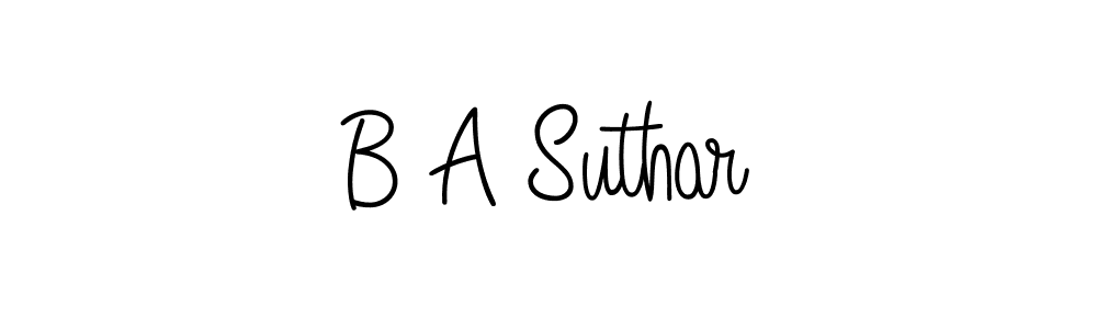 Make a short B A Suthar signature style. Manage your documents anywhere anytime using Angelique-Rose-font-FFP. Create and add eSignatures, submit forms, share and send files easily. B A Suthar signature style 5 images and pictures png