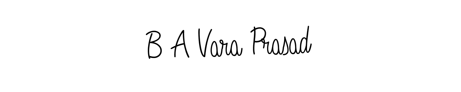 How to Draw B A Vara Prasad signature style? Angelique-Rose-font-FFP is a latest design signature styles for name B A Vara Prasad. B A Vara Prasad signature style 5 images and pictures png