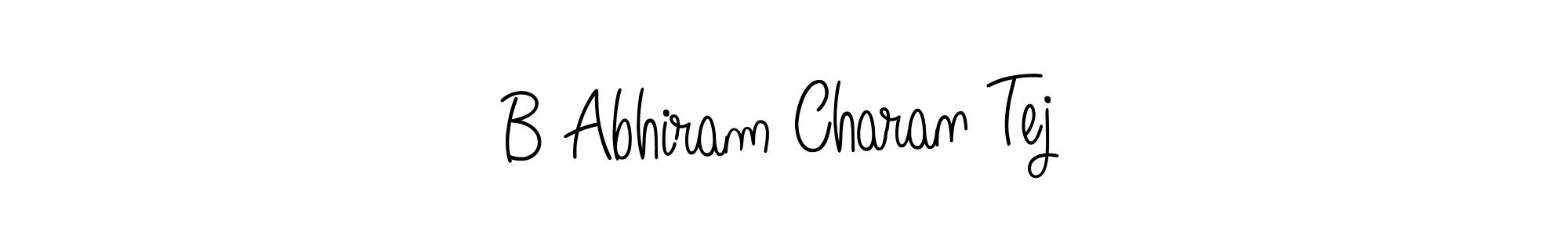 Create a beautiful signature design for name B Abhiram Charan Tej. With this signature (Angelique-Rose-font-FFP) fonts, you can make a handwritten signature for free. B Abhiram Charan Tej signature style 5 images and pictures png