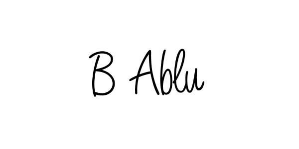 Make a beautiful signature design for name B Ablu. With this signature (Angelique-Rose-font-FFP) style, you can create a handwritten signature for free. B Ablu signature style 5 images and pictures png