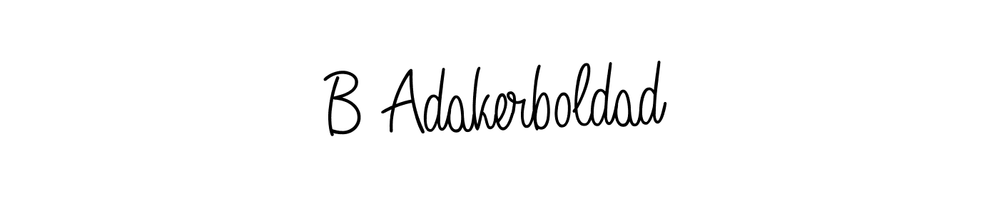 The best way (Angelique-Rose-font-FFP) to make a short signature is to pick only two or three words in your name. The name B Adakerboldad include a total of six letters. For converting this name. B Adakerboldad signature style 5 images and pictures png