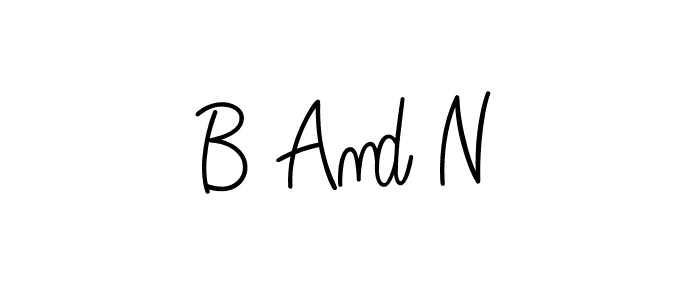 Use a signature maker to create a handwritten signature online. With this signature software, you can design (Angelique-Rose-font-FFP) your own signature for name B And N. B And N signature style 5 images and pictures png