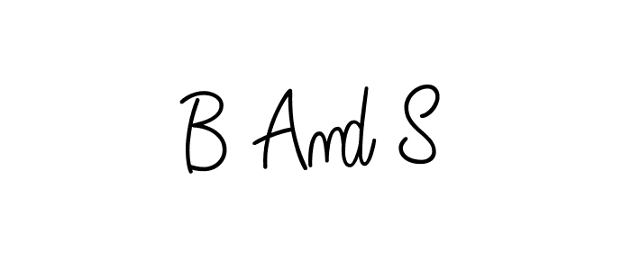 The best way (Angelique-Rose-font-FFP) to make a short signature is to pick only two or three words in your name. The name B And S include a total of six letters. For converting this name. B And S signature style 5 images and pictures png