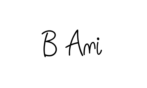 You should practise on your own different ways (Angelique-Rose-font-FFP) to write your name (B Ani) in signature. don't let someone else do it for you. B Ani signature style 5 images and pictures png