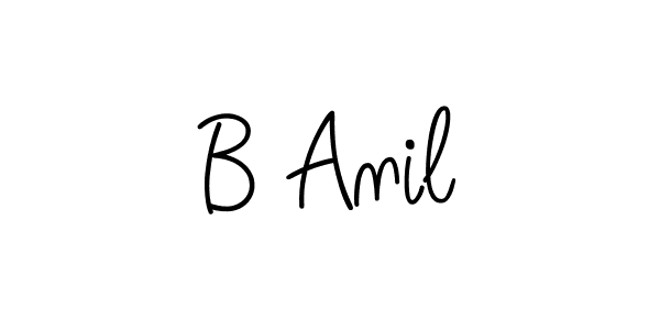Design your own signature with our free online signature maker. With this signature software, you can create a handwritten (Angelique-Rose-font-FFP) signature for name B Anil. B Anil signature style 5 images and pictures png